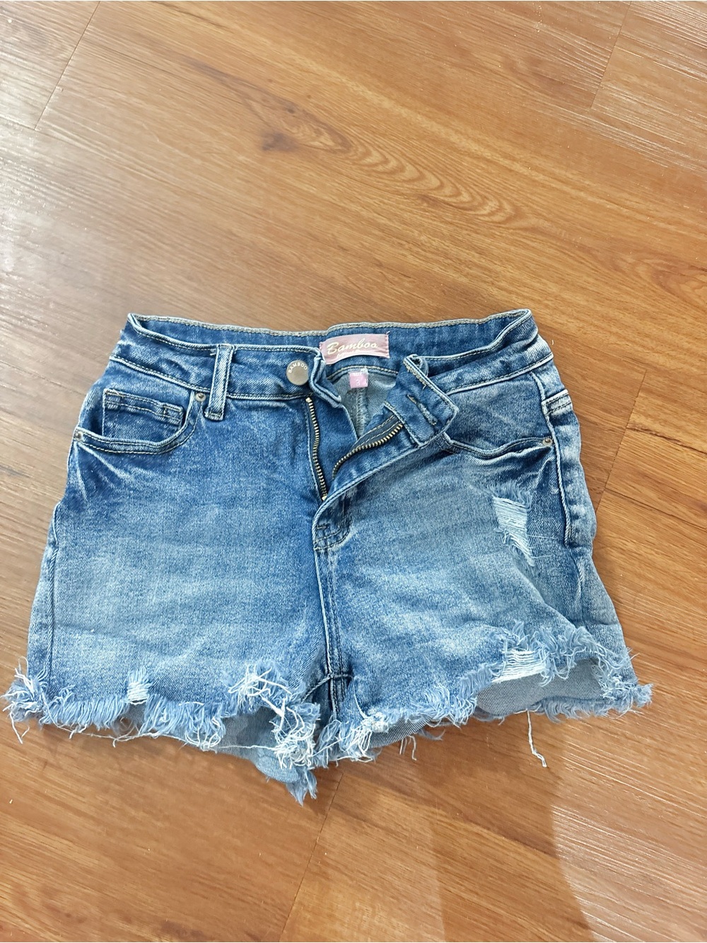 Women’s Distressed Denim Shorts - Blue